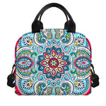 Floral Paisley Mandala Print Insulated Lunch Bag
