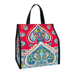 Floral Paisley Mandala Print Insulated Lunch Tote