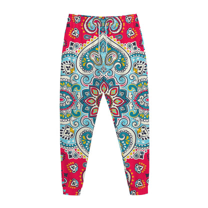 Floral Paisley Mandala Print Jogger Pants