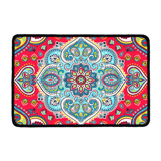 Floral Paisley Mandala Print Kitchen Mat
