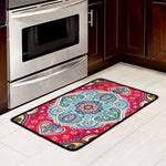 Floral Paisley Mandala Print Kitchen Mat