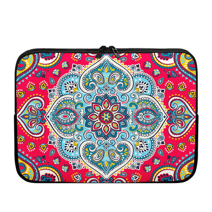Floral Paisley Mandala Print Laptop Sleeve