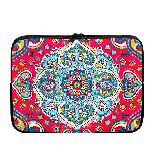 Floral Paisley Mandala Print Laptop Sleeve