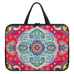 Floral Paisley Mandala Print Laptop Sleeve With Handle
