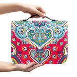 Floral Paisley Mandala Print Leather Bible Cover
