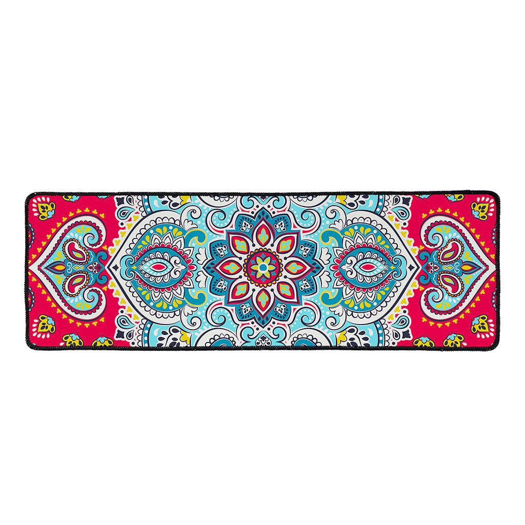 Floral Paisley Mandala Print Long Kitchen Mat