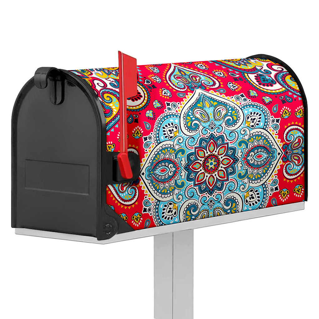 Floral Paisley Mandala Print Mailbox Cover