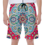 Floral Paisley Mandala Print Men's Beach Shorts