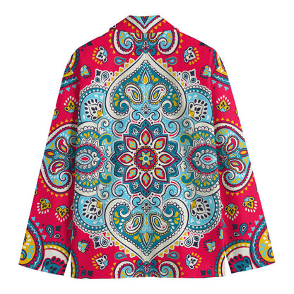 Floral Paisley Mandala Print Men's Blazer