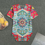 Floral Paisley Mandala Print Men's Bodysuit