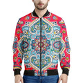 Floral Paisley Mandala Print Men's Bomber Jacket