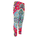 Floral Paisley Mandala Print Men's Compression Pants