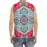 Floral Paisley Mandala Print Men's Fitness Tank Top