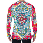 Floral Paisley Mandala Print Men's Long Sleeve T-Shirt