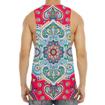 Floral Paisley Mandala Print Men's Muscle Tank Top