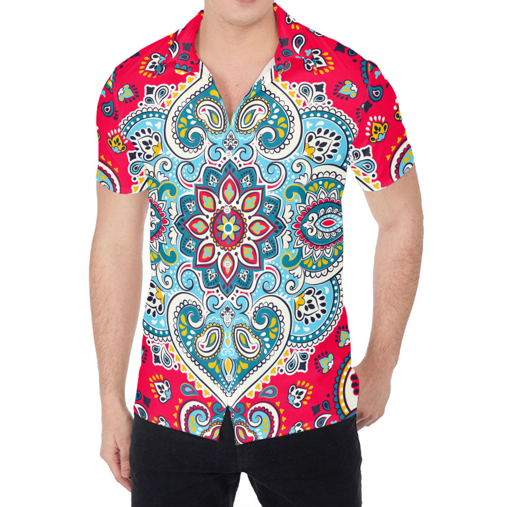 Floral Paisley Mandala Print Men's Shirt