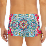 Floral Paisley Mandala Print Men's Short Boxer Briefs