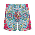 Floral Paisley Mandala Print Men's Athletic Shorts