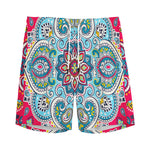 Floral Paisley Mandala Print Men's Sports Shorts