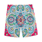 Floral Paisley Mandala Print Men's Sports Shorts