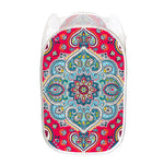Floral Paisley Mandala Print Mesh Laundry Hamper
