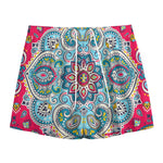 Floral Paisley Mandala Print Mesh Shorts