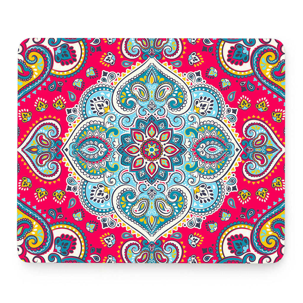 Floral Paisley Mandala Print Mouse Pad