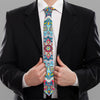 Floral Paisley Mandala Print Necktie