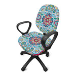 Floral Paisley Mandala Print Office Chair Cover