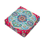 Floral Paisley Mandala Print Outdoor Seat Cushion Cover