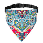 Floral Paisley Mandala Print Over The Collar Dog Bandana