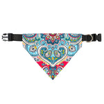 Floral Paisley Mandala Print Over The Collar Dog Bandana