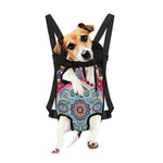 Floral Paisley Mandala Print Pet Carrier Backpack