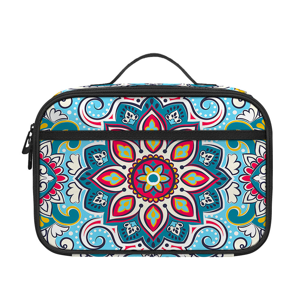 Floral Paisley Mandala Print Portable Lunch Bag