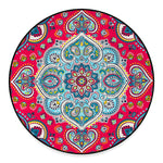 Floral Paisley Mandala Print Round Floor Mat