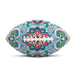 Floral Paisley Mandala Print Rugby Ball