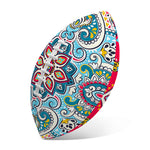 Floral Paisley Mandala Print Rugby Ball