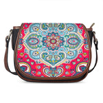 Floral Paisley Mandala Print Saddle Bag