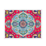 Floral Paisley Mandala Print Sherpa Blanket