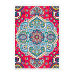 Floral Paisley Mandala Print Sherpa Blanket