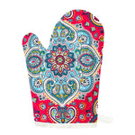 Floral Paisley Mandala Print Single Oven Mitt