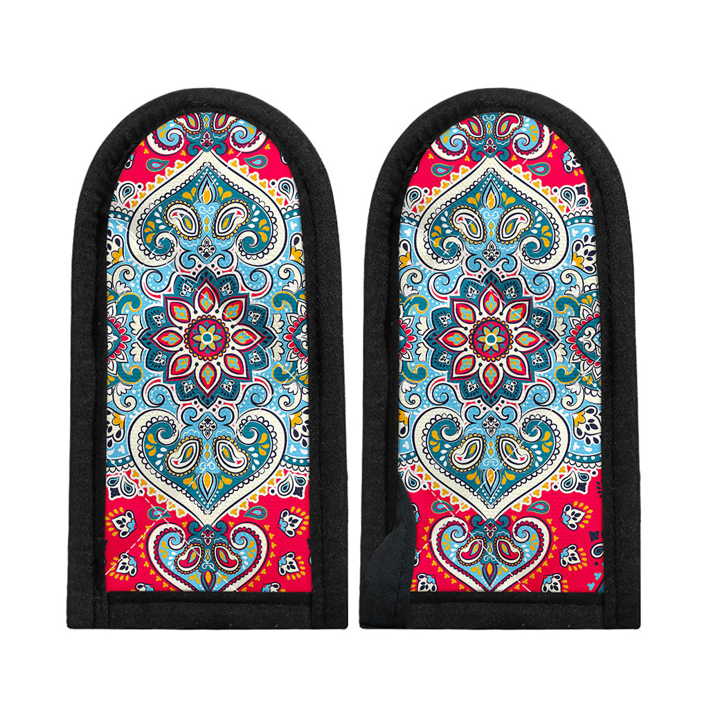 Floral Paisley Mandala Print Skillet Handle Cover