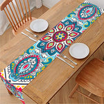 Floral Paisley Mandala Print Table Runner