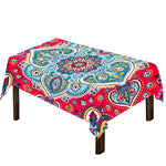 Floral Paisley Mandala Print Tablecloth