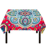 Floral Paisley Mandala Print Tablecloth