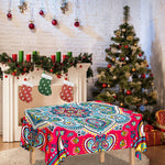 Floral Paisley Mandala Print Tablecloth