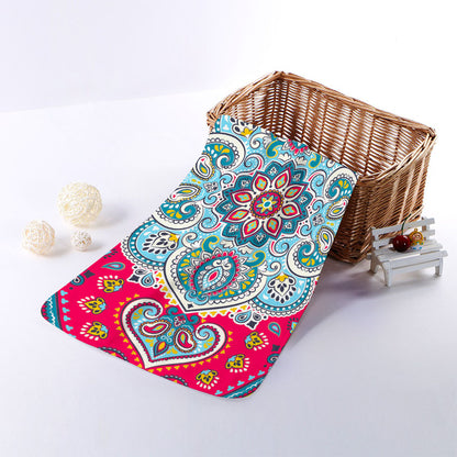 Floral Paisley Mandala Print Towel