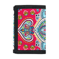 Floral Paisley Mandala Print Trifold Wallet