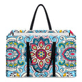 Floral Paisley Mandala Print Utility Tote Bag
