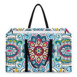 Floral Paisley Mandala Print Utility Tote Bag